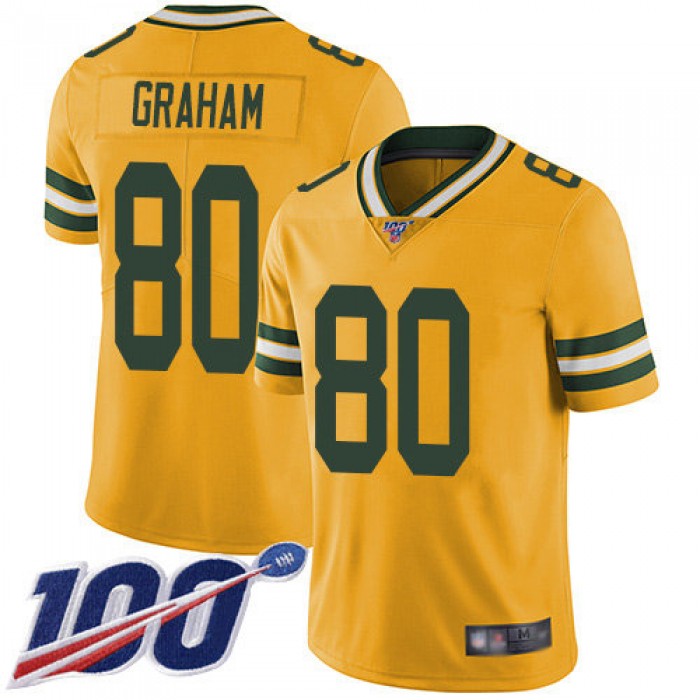Nike Packers #80 Jimmy Graham Yellow Men's Stitched NFL Limited Rush 100th Season Jersey