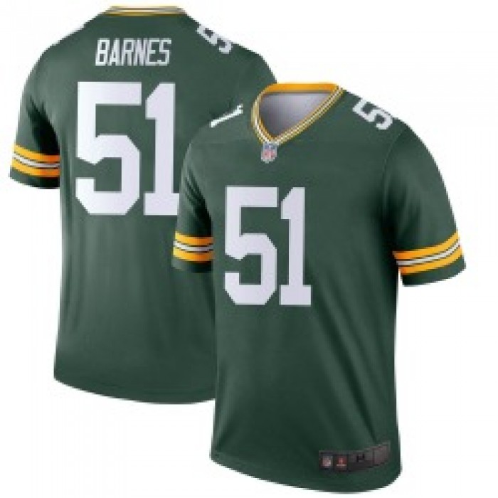 Men's Green Bay Packers #51 Krys Barnes Legend Green Jersey
