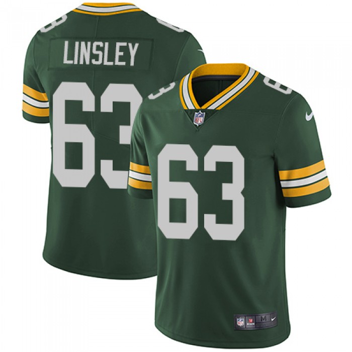 Nike Green Bay Packers #63 Corey Linsley Green Team Color Men's Stitched NFL Vapor Untouchable Limited Jersey