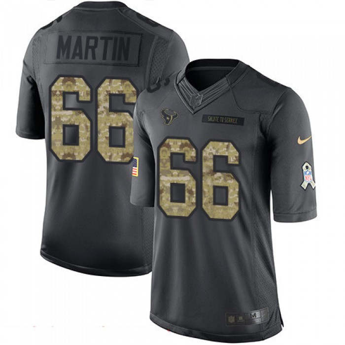 Men's Houston Texans #66 Nick Martin Black Anthracite 2016 Salute To Service Stitched NFL Nike Limited Jersey