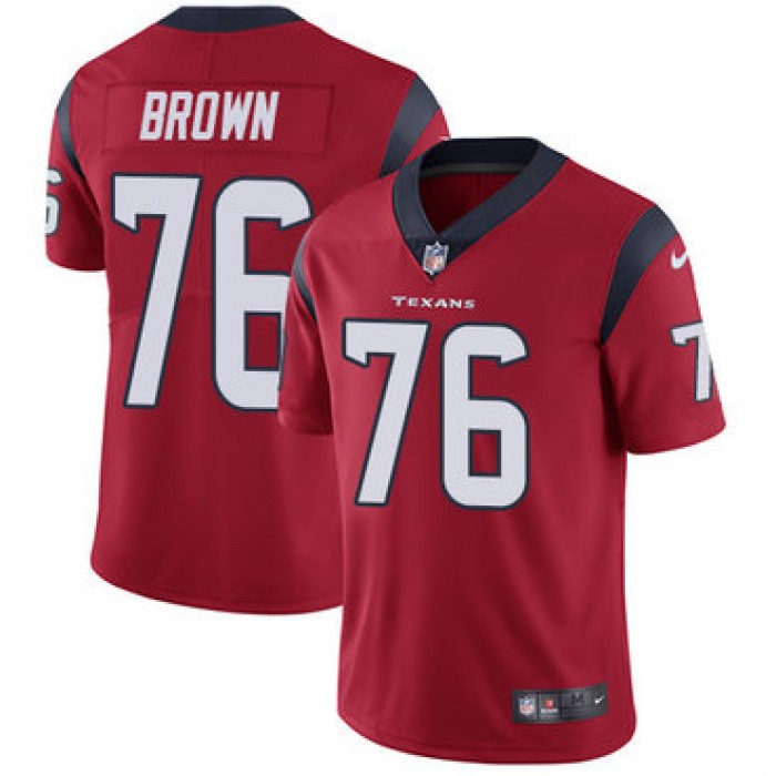 Nike Houston Texans #76 Duane Brown Red Alternate Men's Stitched NFL Vapor Untouchable Limited Jersey