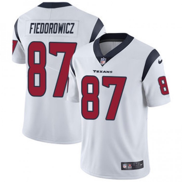 Nike Houston Texans #87 C.J. Fiedorowicz White Men's Stitched NFL Vapor Untouchable Limited Jersey