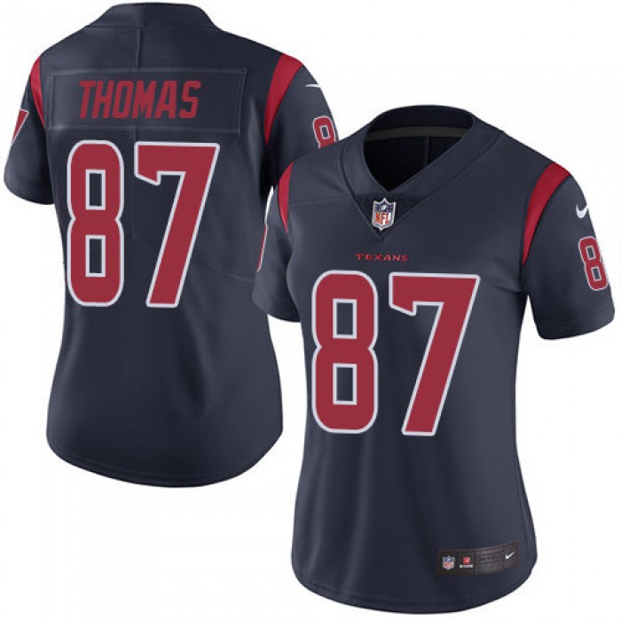 Nike Texans #87 Demaryius Thomas Navy Blue Women's Stitched NFL Limited Rush Jersey