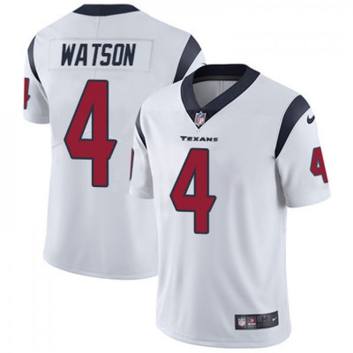 Men's Nike Houston Texans #4 Deshaun Watson White Stitched NFL Vapor Untouchable Limited Jersey