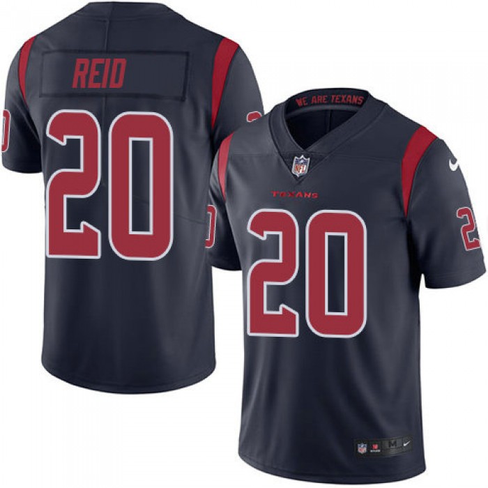 Men's Nike Houston Texans #20 Justin Reid Navy Blue Stitched NFL Limited Rush Jersey