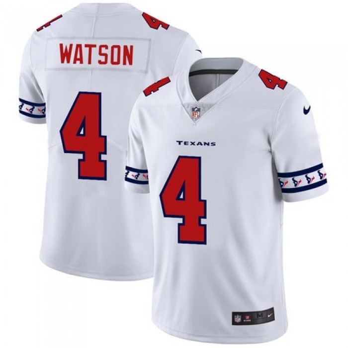 Houston Texans #4 Deshaun Watson Nike White Team Logo Vapor Limited NFL Jersey