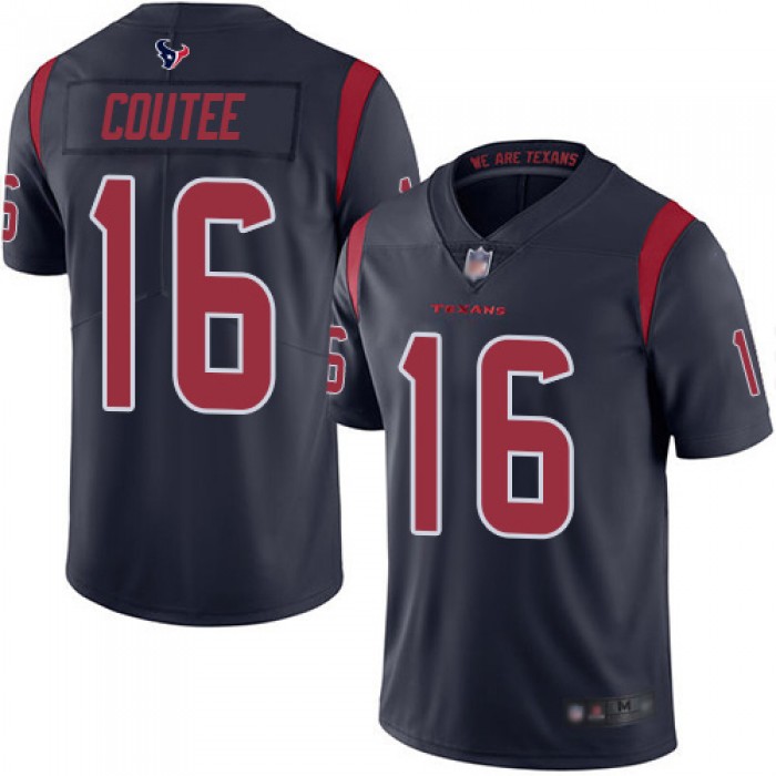 Texans #16 Keke Coutee Navy Blue Men's Stitched Football Limited Rush Jersey