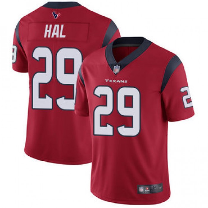 Texans #29 Andre Hal Red Alternate Men's Stitched Football Vapor Untouchable Limited Jersey