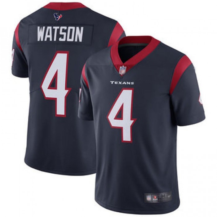 Texans #4 Deshaun Watson Navy Blue Team Color Men's Stitched Football Vapor Untouchable Limited Jersey