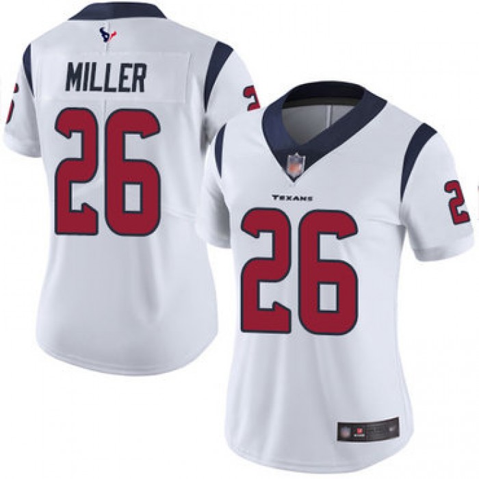 Texans #26 Lamar Miller White Women's Stitched Football Vapor Untouchable Limited Jersey