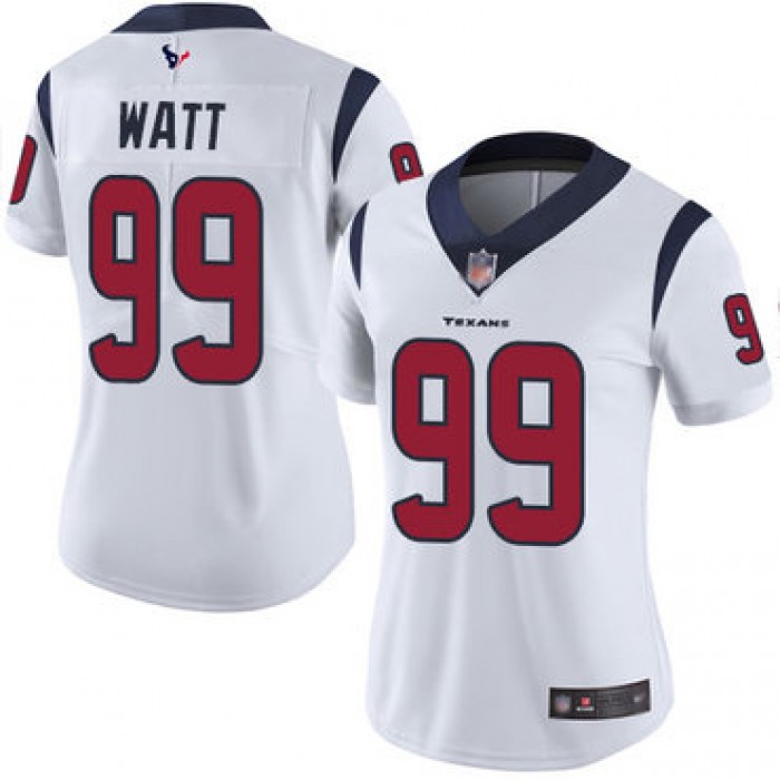 Texans #99 J.J. Watt White Women's Stitched Football Vapor Untouchable Limited Jersey