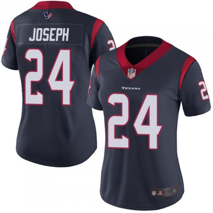 Texans #24 Johnathan Joseph Navy Blue Team Color Women's Stitched Football Vapor Untouchable Limited Jersey