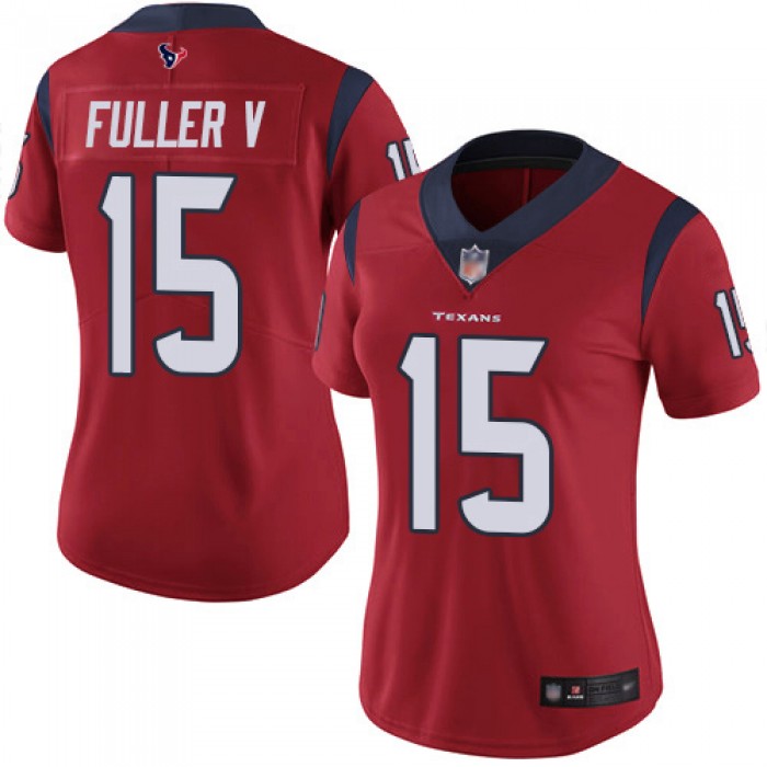 Texans #15 Will Fuller V Red Alternate Women's Stitched Football Vapor Untouchable Limited Jersey