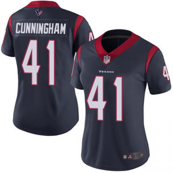 Texans #41 Zach Cunningham Navy Blue Team Color Women's Stitched Football Vapor Untouchable Limited Jersey