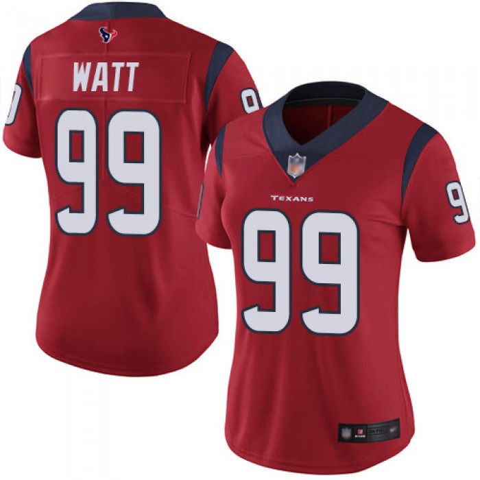 Texans #99 J.J. Watt Red Alternate Women's Stitched Football Vapor Untouchable Limited Jersey
