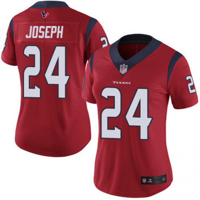 Texans #24 Johnathan Joseph Red Alternate Women's Stitched Football Vapor Untouchable Limited Jersey