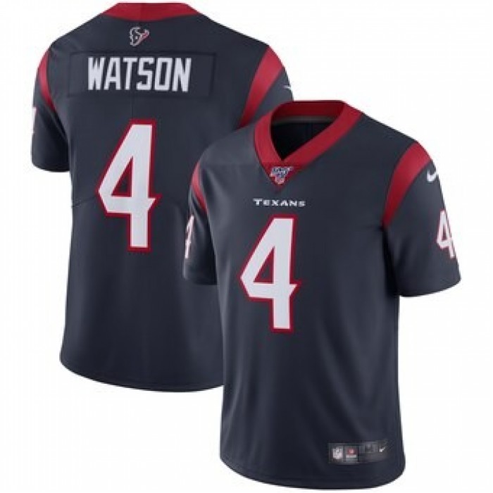 Nike Texans 4 Deshaun Watson Navy 100th Season Vapor Untouchable Limited Jersey