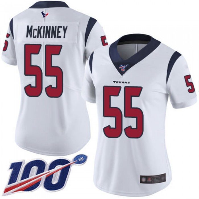 Nike Texans #55 Benardrick McKinney White Women's Stitched NFL 100th Season Vapor Limited Jersey