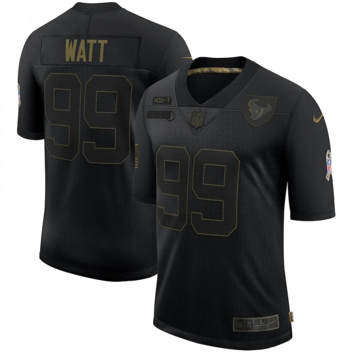 Nike Texans 99 J.J. Watt Black 2020 Salute To Service Limited Jersey