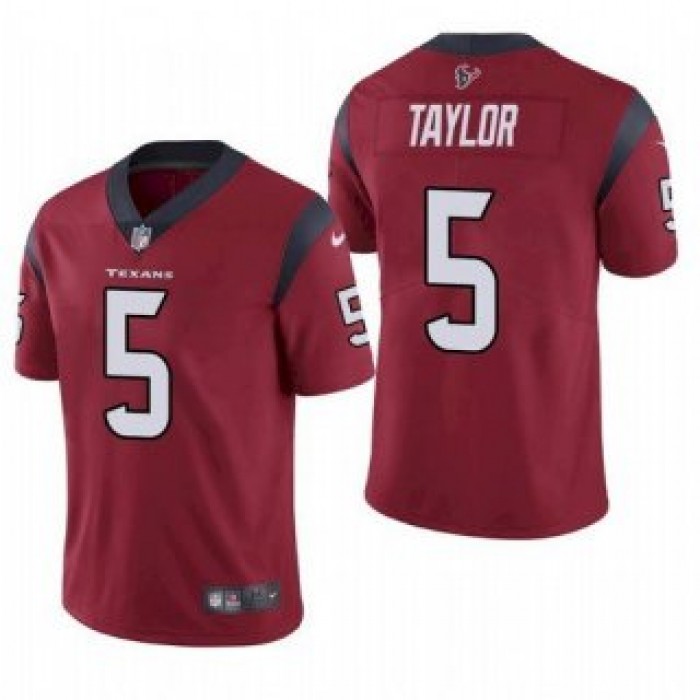 Men's Houston Texans #5 Tyrod Taylor Red Vapor Untouchable Limited Stitched Jersey