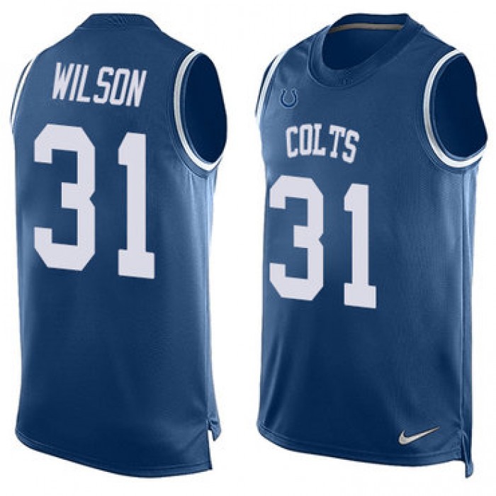 Nike Indianapolis Colts #31 Quincy Wilson Royal Blue Team Color Men's Stitched NFL Limited Tank Top Jersey
