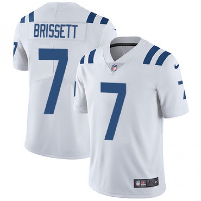 Nike Indianapolis Colts #7 Jacoby Brissett White Men's Stitched NFL Vapor Untouchable Limited Jersey