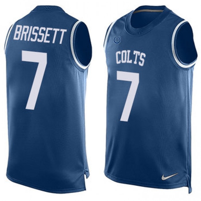 Nike Indianapolis Colts #7 Jacoby Brissett Royal Blue Team Color Men's Stitched NFL Limited Tank Top Jersey