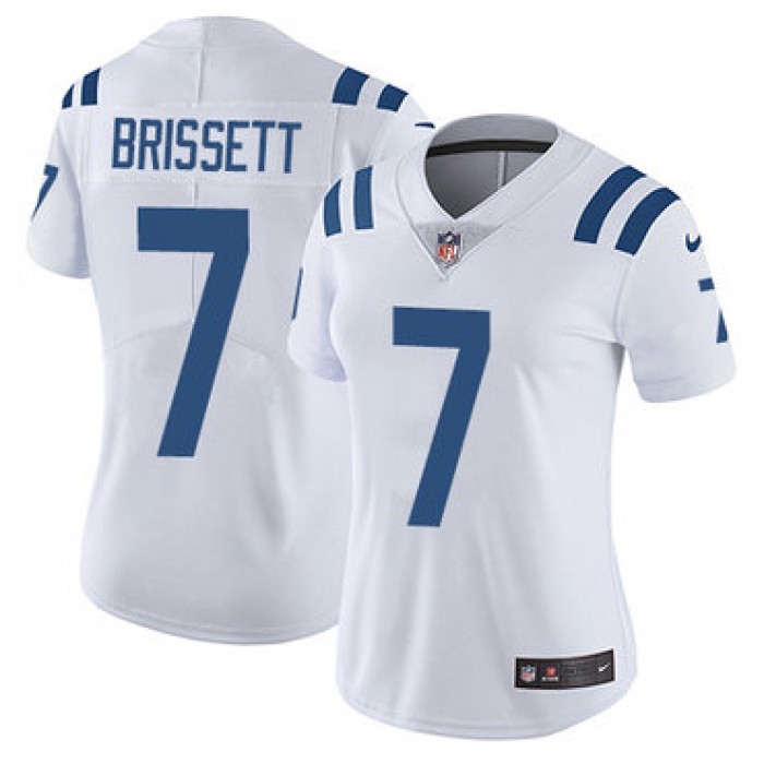 Women's Nike Colts #7 Jacoby Brissett White Stitched NFL Vapor Untouchable Limited Jersey