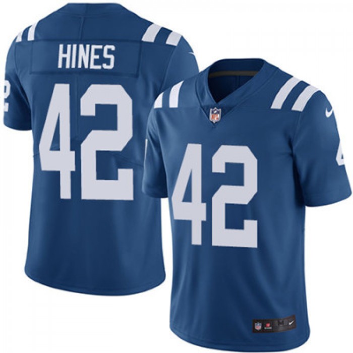 Nike Indianapolis Colts #42 Nyheim Hines Royal Blue Team Color Men's Stitched NFL Vapor Untouchable Limited Jersey