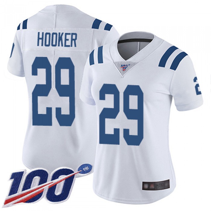 Nike Colts #29 Malik Hooker White Women's Stitched NFL 100th Season Vapor Limited Jersey