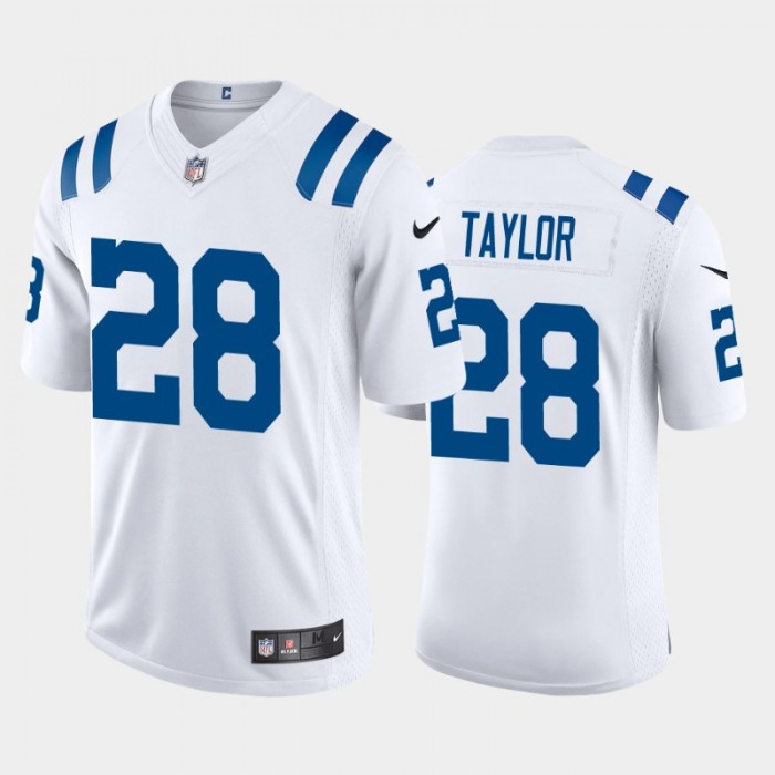 Men's Indianapolis Colts #28 Jonathan Taylor 2020 NFL Draft Vapor Limited White Nike Jersey