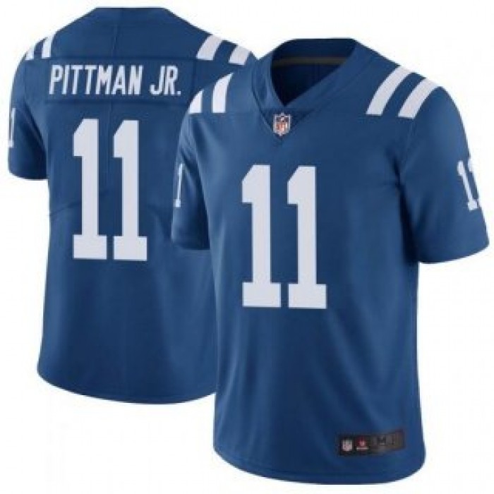Men's Indianapolis Colts #11 Michael Pittman Jr. Royal Limited Color Rush Vapor Untouchable Limited Stitched Jersey