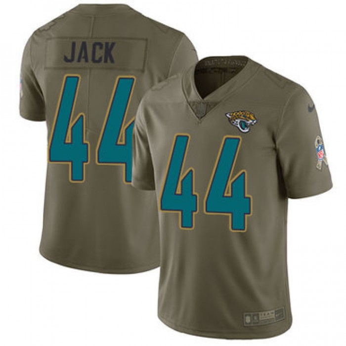 Nike Jacksonville Jaguars #44 Myles Jack Olive Men's Stitched NFL Limited 2017 Salute to Service Jersey