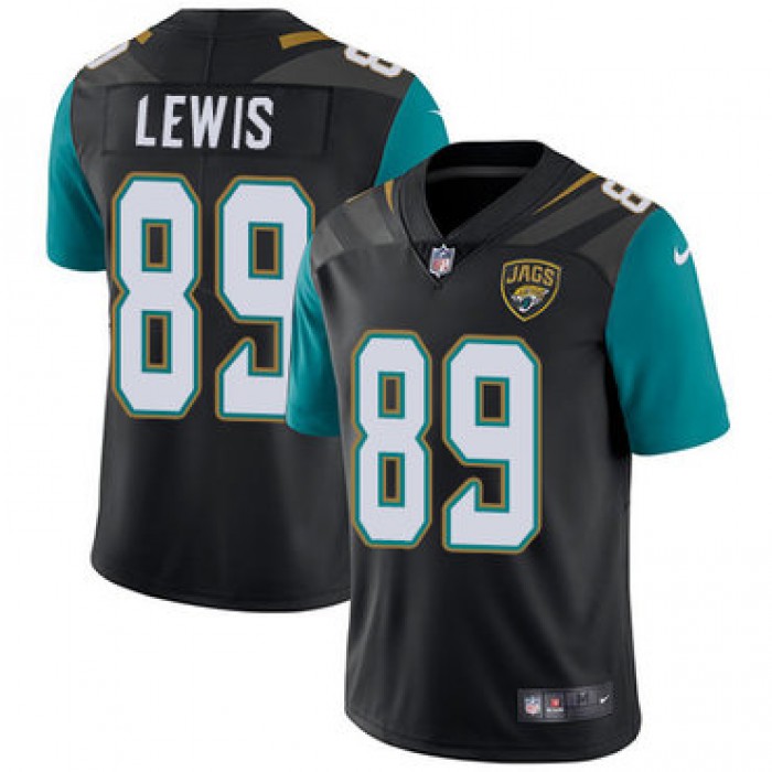 Nike Jacksonville Jaguars #89 Marcedes Lewis Black Alternate Men's Stitched NFL Vapor Untouchable Limited Jersey