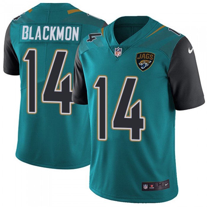 Nike Jacksonville Jaguars #14 Justin Blackmon Teal Green Team Color Men's Stitched NFL Vapor Untouchable Limited Jersey