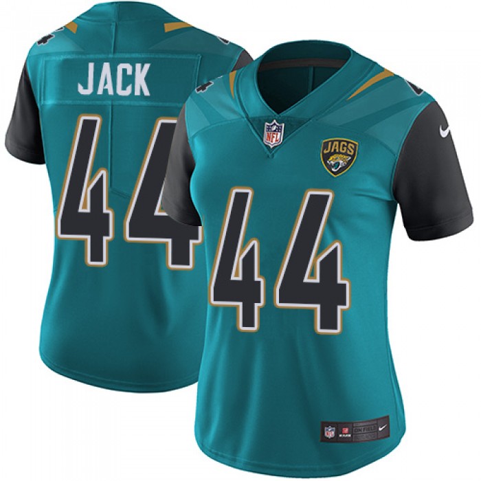 Women's Nike Jacksonville Jaguars #44 Myles Jack Teal Green Team Color Stitched NFL Vapor Untouchable Limited Jersey