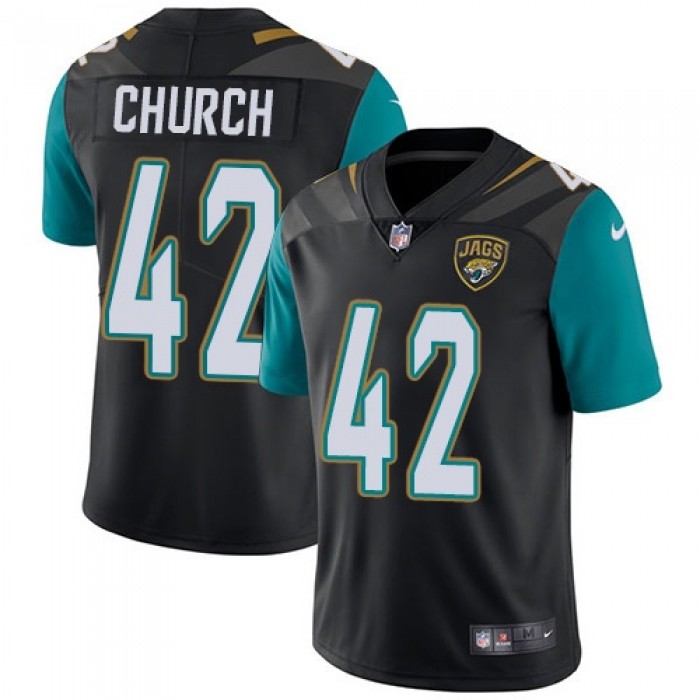 Nike Jaguars #42 Barry Church Black Alternate Men's Stitched NFL Vapor Untouchable Limited Jersey
