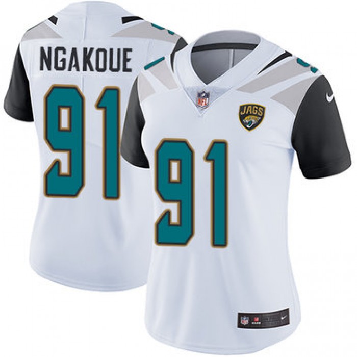 Nike Jaguars #91 Yannick Ngakoue White Women's Stitched NFL Vapor Untouchable Limited Jersey
