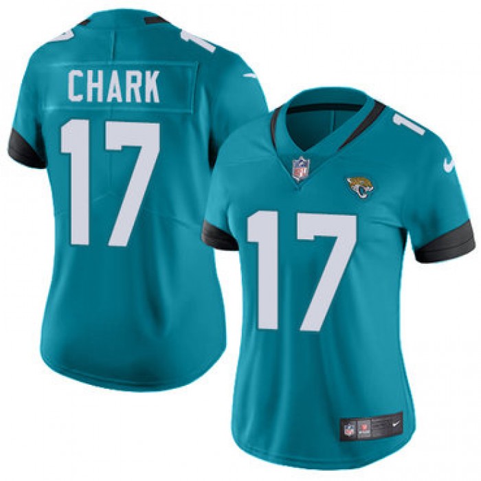 Nike Jacksonville Jaguars #17 DJ Chark Teal Green Team Color Women's Stitched NFL Vapor Untouchable Limited Jersey