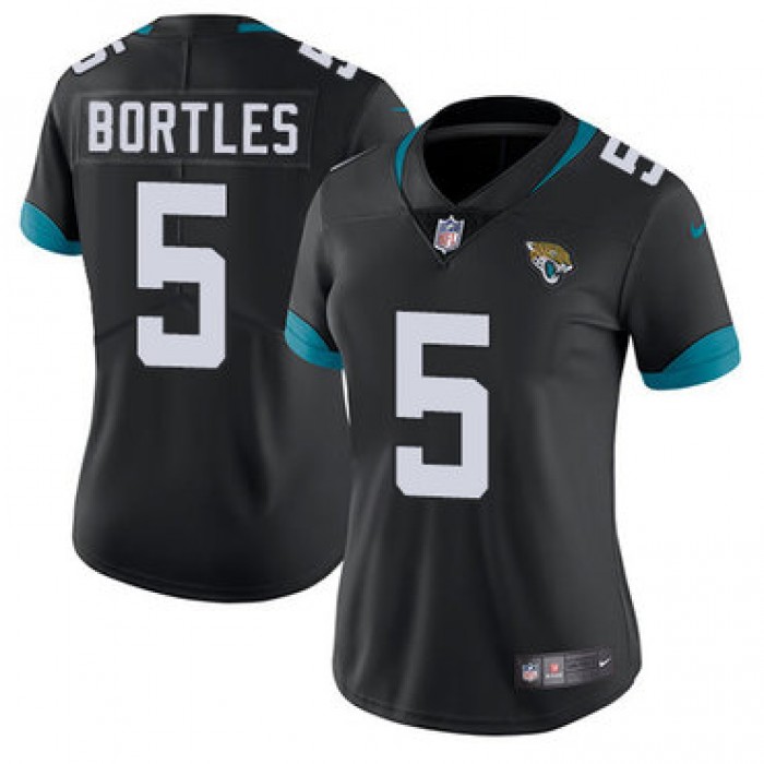 Nike Jacksonville Jaguars #5 Blake Bortles Black Alternate Women's Stitched NFL Vapor Untouchable Limited Jersey