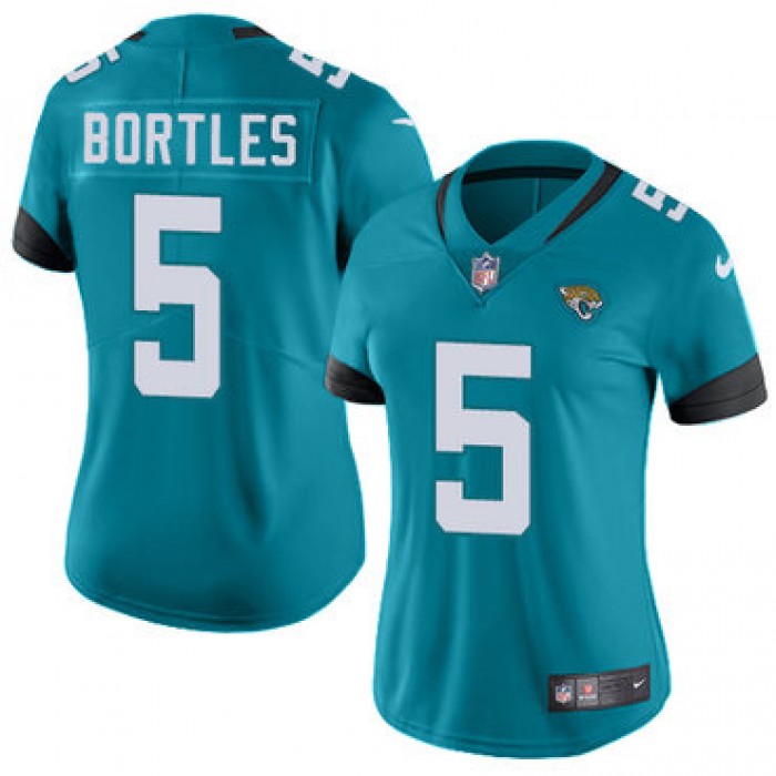 Nike Jacksonville Jaguars #5 Blake Bortles Teal Green Team Color Women's Stitched NFL Vapor Untouchable Limited Jersey