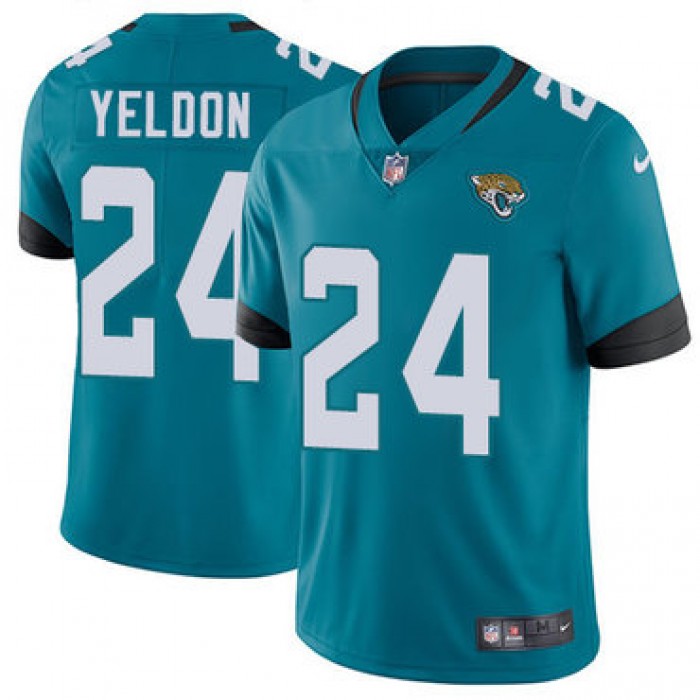 Nike Jaguars #24 T.J. Yeldon Teal Green Team Color Youth Stitched NFL Vapor Untouchable Limited Jersey