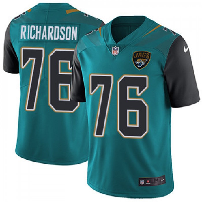 Nike Jacksonville Jaguars #76 Will Richardson Teal Green Team Color Men's Stitched NFL Vapor Untouchable Limited Jersey