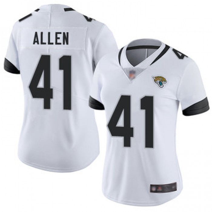 Jaguars #41 Josh Allen White Women's Stitched Football Vapor Untouchable Limited Jersey