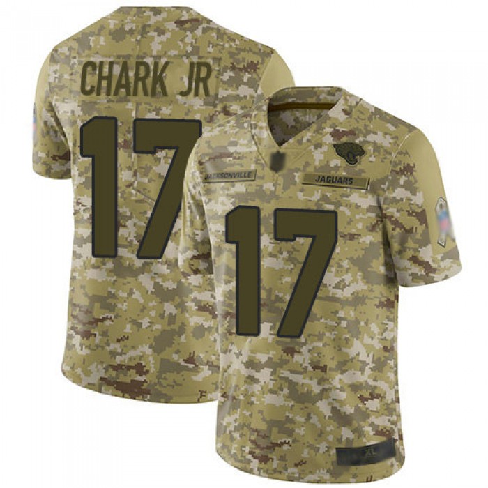 Jaguars #17 DJ Chark Jr Camo Men's Stitched Football Limited 2018 Salute To Service Jersey