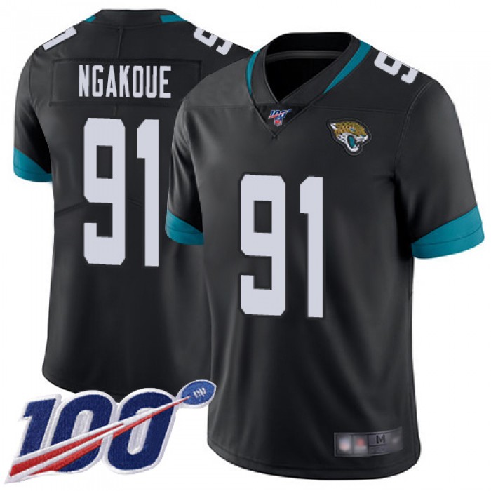 Nike Jaguars #91 Yannick Ngakoue Black Team Color Men's Stitched NFL 100th Season Vapor Limited Jersey