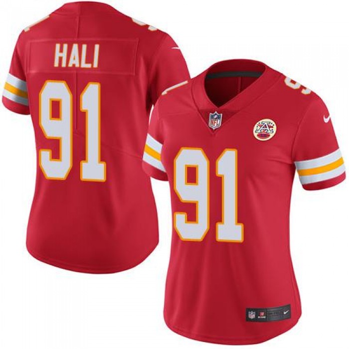 Nike Chiefs #91 Tamba Hali Red Women's Stitched NFL Limited Rush Jersey