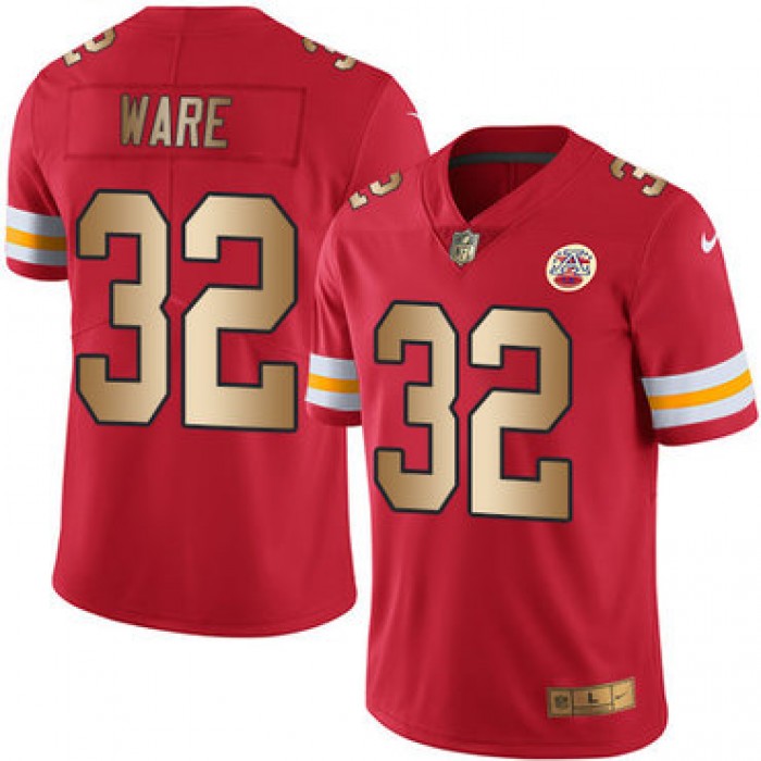 Nike Chiefs #32 Spencer Ware Red Men's Stitched NFL Limited Gold Rush Jersey