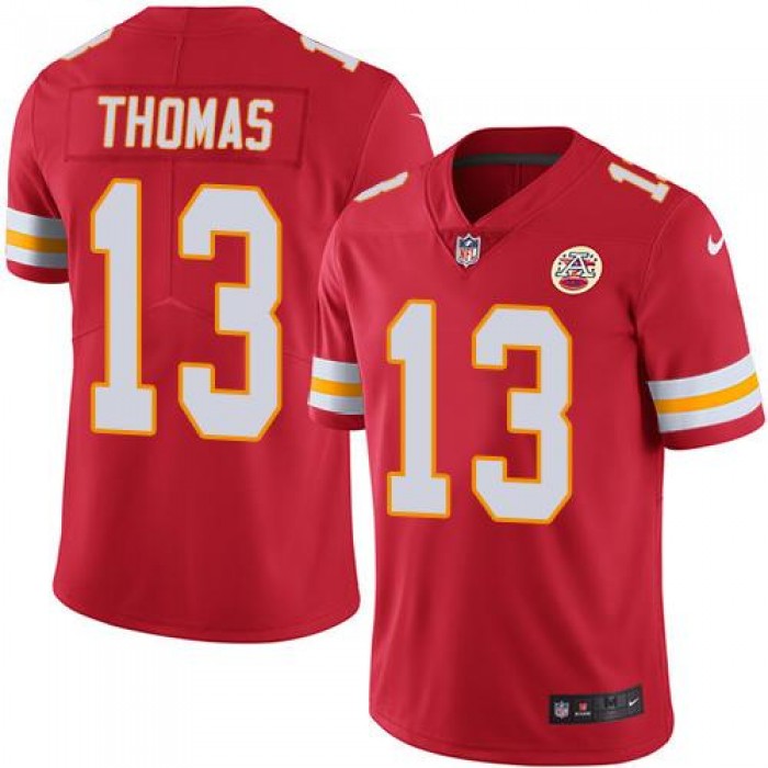 Nike Kansas City Chiefs #13 De'Anthony Thomas Red Team Color Men's Stitched NFL Vapor Untouchable Limited Jersey