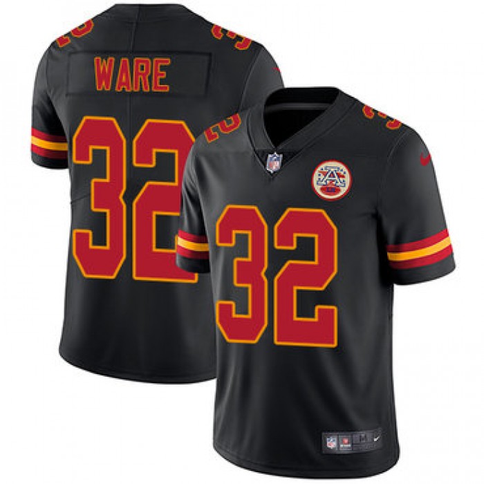 Nike Kansas City Chiefs #32 Spencer Ware Black Men's Stitched NFL Limited Rush Jersey
